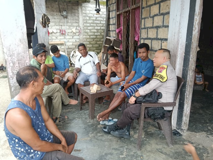 BHABINKAMTIBMAS KEC. CIBAL, BRIPKA ALBERTUS RAHMAT LAKSANAKAN PATROLI DAN SAMBANG DI DESA RIUNG