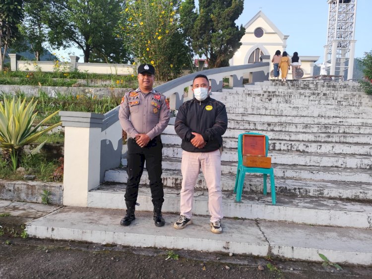 Polres Manggarai Amankan Ibadah Minggu di Sejumlah Gereja di Ruteng