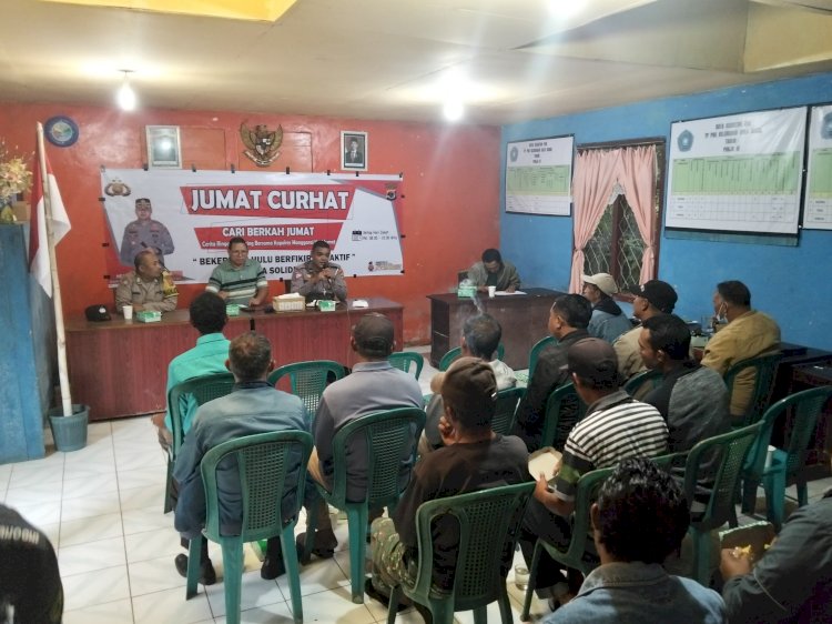 Jumat Curhat Polres Manggarai di Kelurahan Golo Dukal, Bahas Kamseltibcar Lantas.