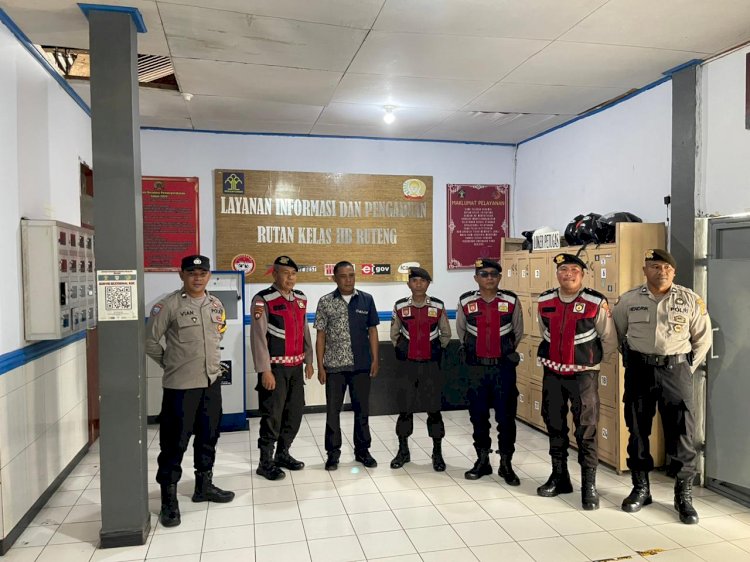 Patroli Sambang Satuan Samapta Polres Manggarai Di Rutan Kelas IIB Ruteng Jaga Kondusifitas Kamtibmas