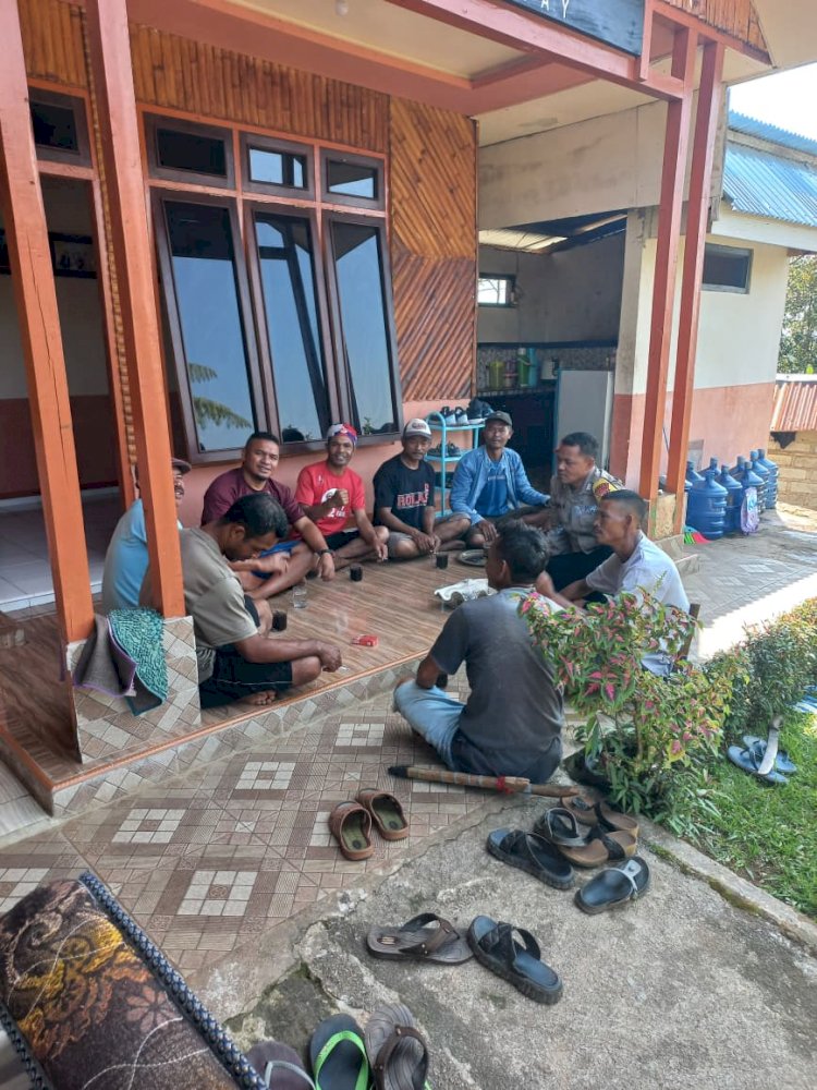 Bhabinkamtibmas Hadir di Tengah Masyarakat, Ajak Warga Waspada TPPO dan Dukung Ketahanan Pangan