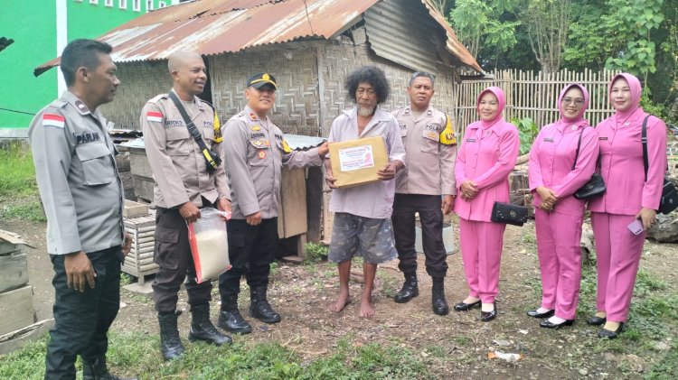 Tali Kasih Polsek Reo: Bansos dalam Rangka HUT Bhayangkara ke-79