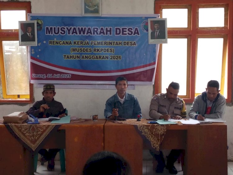 Perkuat Perencanaan Desa, Bhabinkamtibmas Hadiri Musrenbangdes Umung