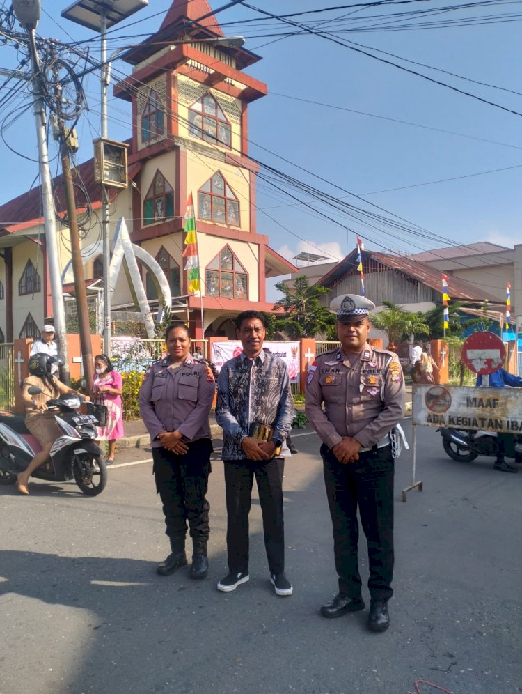 Polres Manggarai Pastikan Pengamanan Optimal Pada Misa Minggu