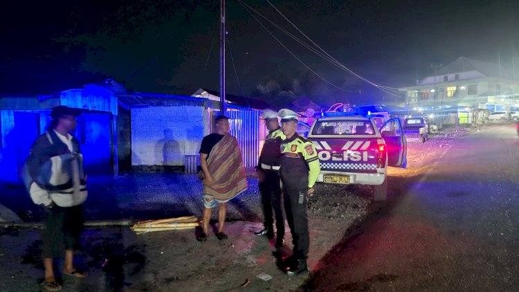 Cegah Balap Liar, Parkir Sembarangan, Dan Laka Lantas, Polisi Patroli Malam