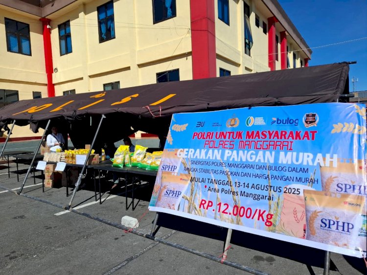 Polres Manggarai Gelar Gerakan Pangan Murah Bantu Ringankan Beban Masyarakat
