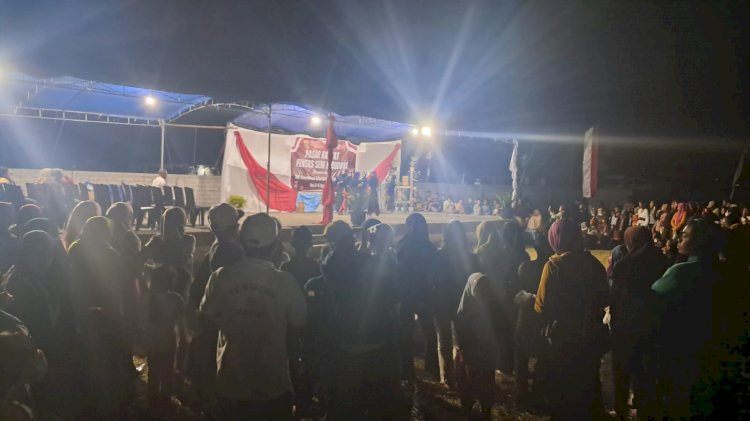 Ciptakan Kamtibmas Kondusif, Polsek Reo Kawal Pentas Seni dan Budaya di Lapangan Reo