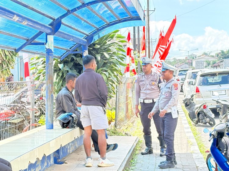 Ciptakan Kamseltibcar Lantas, Satlantas Laksanakan Patroli dan Pengaturan di Jalur Padat Ruteng
