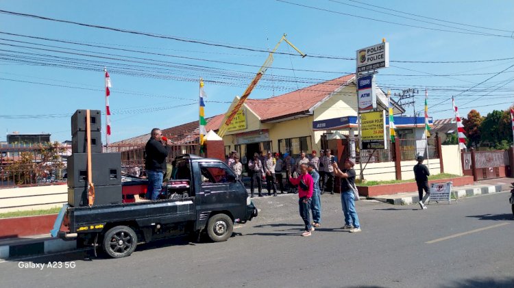 Polres Manggarai Amankan Aksi Unjuk Rasa Damai LSM LPPDM