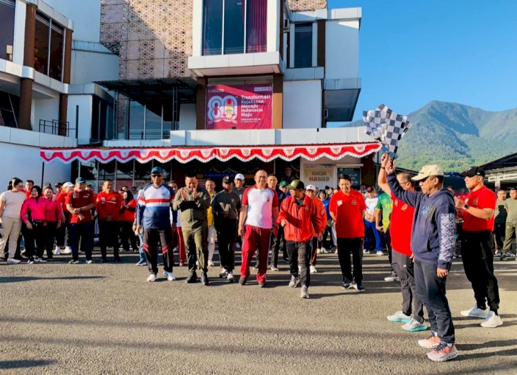 Kapolres Manggarai Bersama Forkompinda Meriahkan Hari Lahir Adhyaksa Ke-80