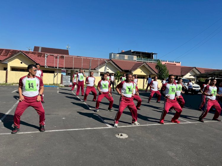 Polres Manggarai Kembali Gelar Tes Kesamaptaan Jasmani Semester II bagi PNPP
