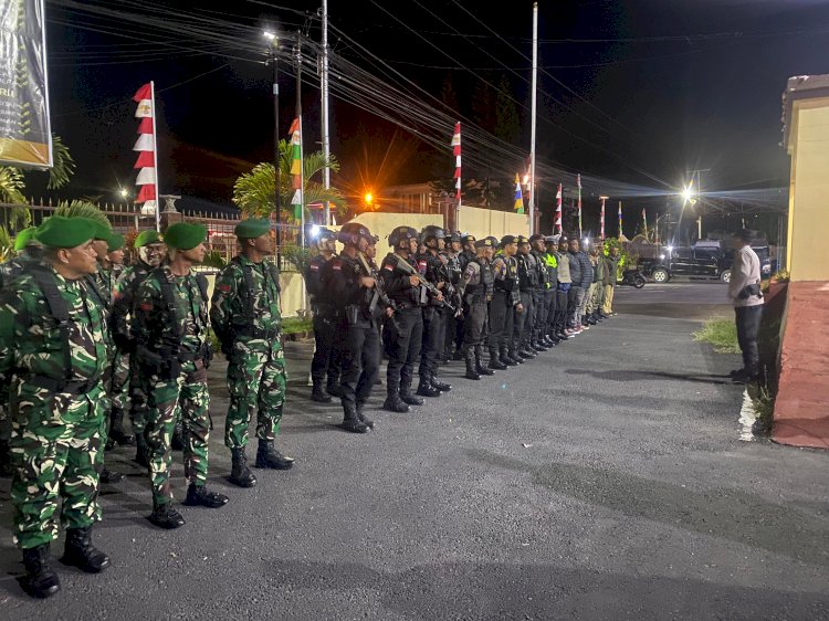 Kapolres Manggarai Pimpin Patroli Gabungan TNI-Polri dan Pol PP dalam Rangka Cipta Kondisi Aman di Kabupaten Manggarai