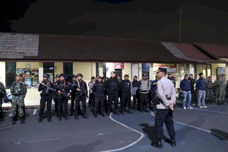Polres Manggarai Gelar Patroli Gabungan Skala Besar, Wujudkan Situasi Kamtibmas Kondusif