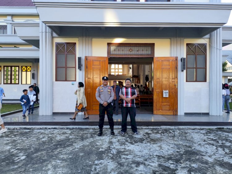 Polres Manggarai Amankan Ibadah Minggu, Pastikan Umat Beribadah dengan Nyaman