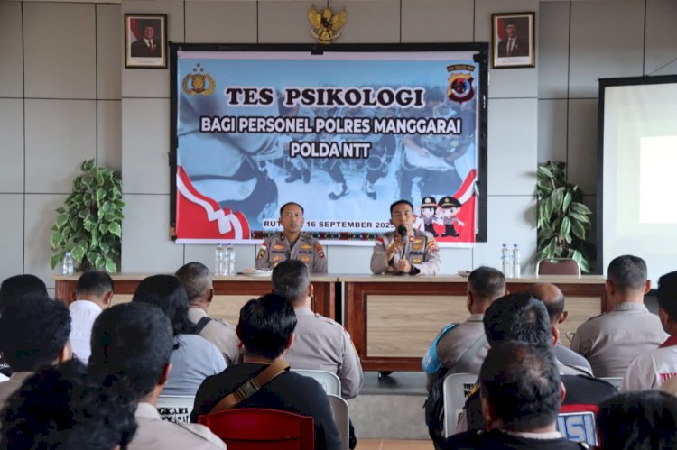 Personel Polres Manggarai Ikuti Tes Psikologi dari Tim Psikologi Polda NTT