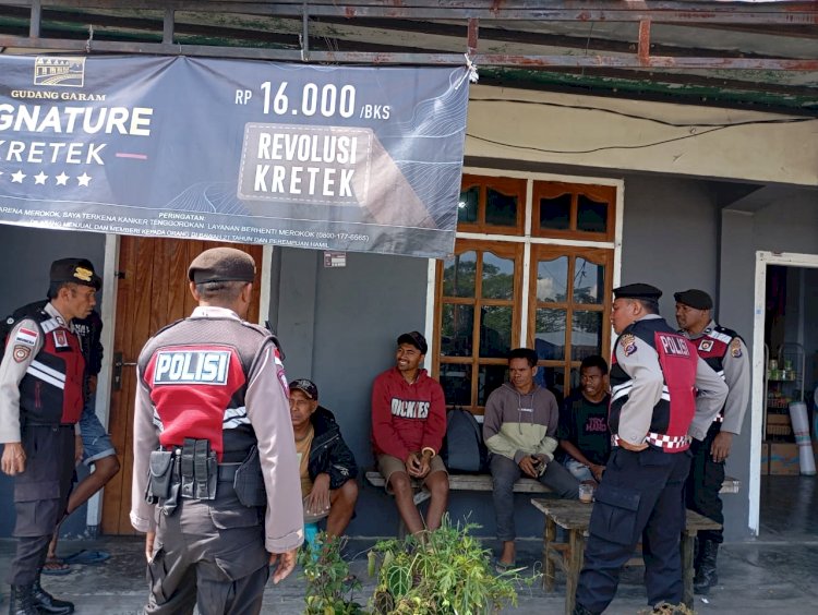 Cegah Gangguan Kamtibmas, Sat Samapta Polres Manggarai Laksanakan Patroli Dialogis di Sejumlah Wilayah Kota Ruteng
