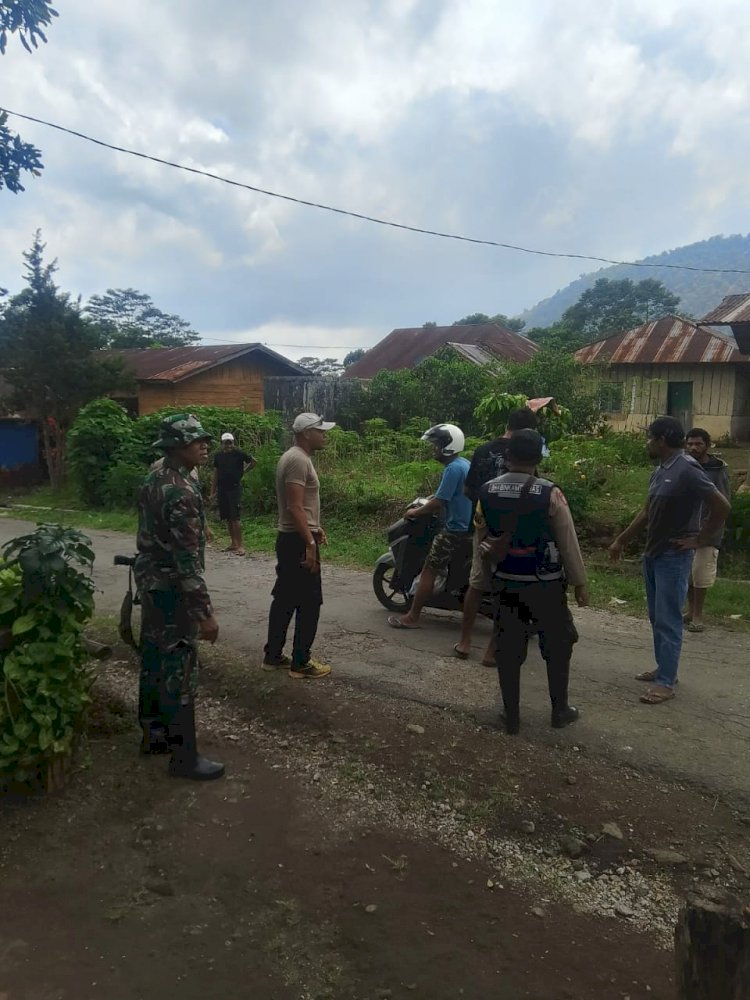 Kapospol dan Bhabinkamtibmas War Ri’i laksanakan  Eliminasi HPR di Desa Ranaka.