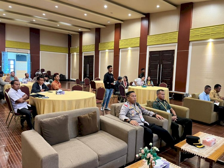 WUJUD SINERGI PENGAWASAN PEMILU, WAKAPOLRES MANGGARAI HADIRI RAPAT KOORDINASI PENGUATAN KELEMBAGAAN BAWASLU KABUPATEN MANGGARAI