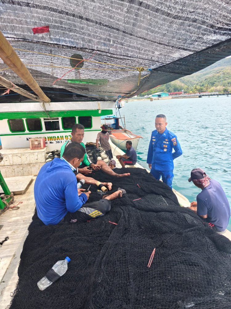 SAT POLAIRUD POLRES MANGGARAI LAKSANAKAN PEMANTAUAN SITUASI KAMTIBMAS DAN PATROLI DI WILAYAH PESISIR