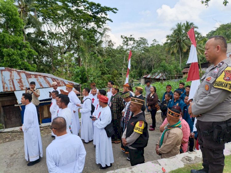 POLSEK CIBAL LAKSANAKAN PENGAMANAN PENJEMPUTAN IMAM BARU PATER AGUSTINUS GUNADIN, MI