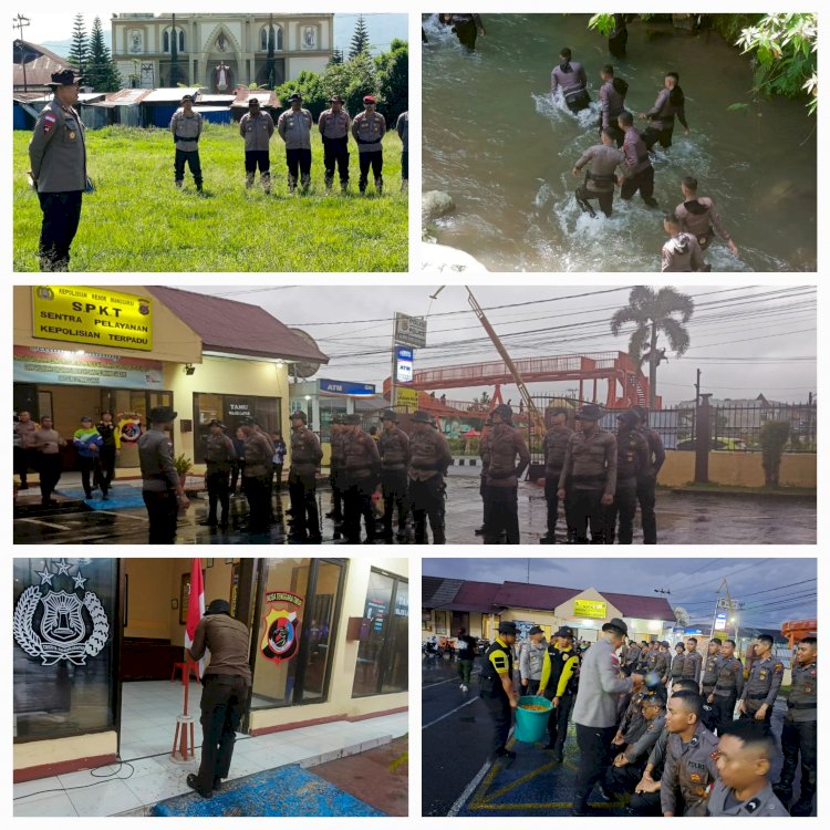 POLRES MANGGARAI LAKSANAKAN PEMBINAAN TRADISI (BINTRA) UNTUK BINTARA ANGKATAN 45 SAMPAI 51