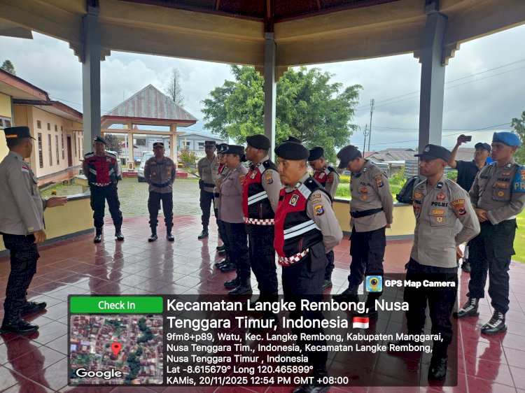 Polres Manggarai   Berikan   Pengamanan  humanis Demo Aliansi Komite Pusat Gerakan Revolusi Demokratik (KP-GRD)