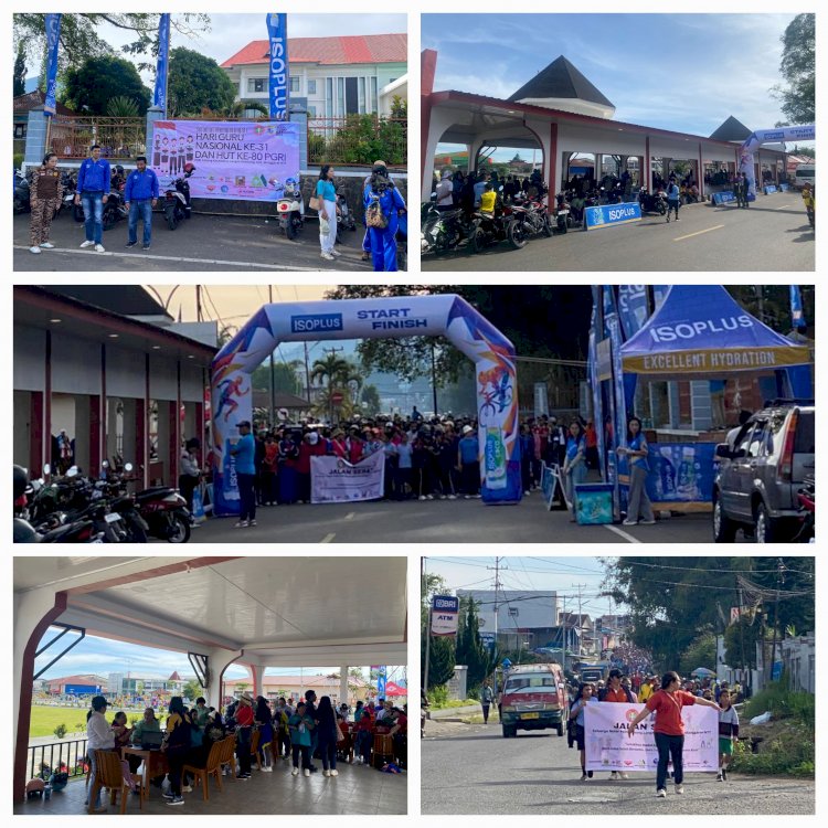 POLRES MANGGARAI LAKSANAKAN PAM TUR LALIN KEGIATAN JALAN SEHAT DALAM RANGKA HARI GURU NASIONAL KE–31 DAN HUT PGRI KE–80 TAHUN 2025