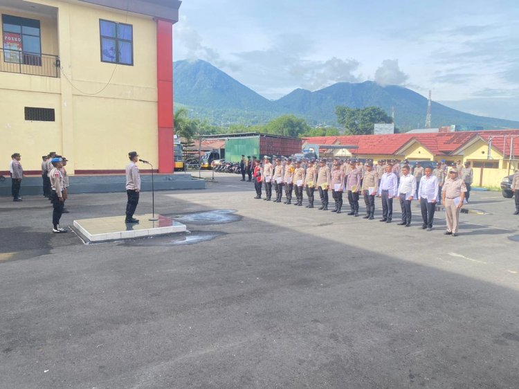 APEL PAGI : WAKA POLRES TEKANKAN LARANGAN KONSUMSI MIRAS, HIDUP BERGAYA HEDON, SERTA PENINGKATAN DISIPLIN DAN WASKAT
