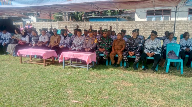 Polsek Reo Hadiri Upacara HUT PGRI ke-80 dan HGN ke-30 Tingkat Kecamatan Reok Tahun 2025