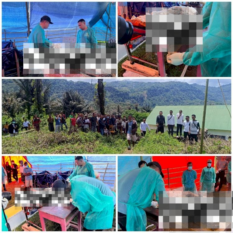 KEGIATAN EKSHUMASI DAN OTOPSI JENAZAH WARGA DUSUN PURANG, DESA BUAR, RAHONG UTARA BERJALAN LANCAR