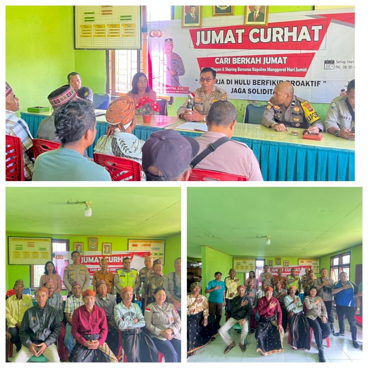 JUMAT CURHAT POLRES MANGGARAI: SERAP ASPIRASI WARGA DESA BANGKA KENDA, BANGUN SOLIDITAS JAGA KAMTIBMAS