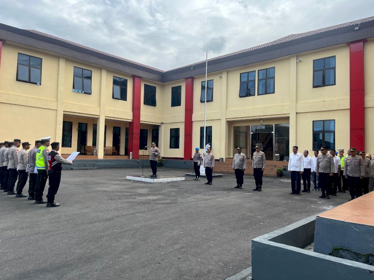 ARAHAN KAPOLRES MANGGARAI SAAT APEL PAGI: TEGASKAN PENGAWASAN INTERNAL DAN KESIAPSIAGAAN PERSONEL
