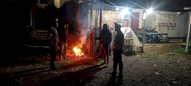 PERSONEL LANTAS POLRES MANGGARAI LAKSANAKAN GIAT PATROLI MALAM ANTISIPASI BALAP LIAR