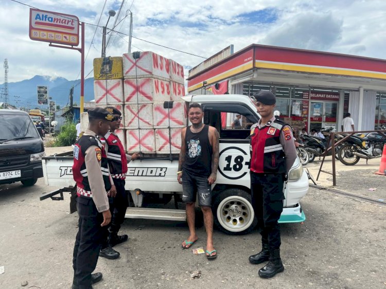 Unit Turjawali Sat Samapta Polres Manggarai Gelar Patroli Kota Jaga Kamtibmas Tetap Kondusif