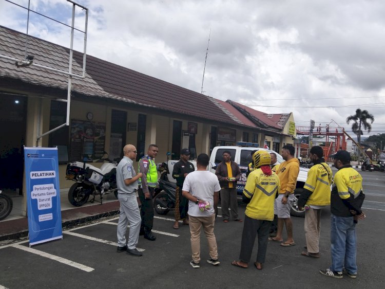 Unit Kamsel Polres Manggarai Gelar Pembinaan dan Penyuluhan untuk Pengemudi Ojek Online dan Offline