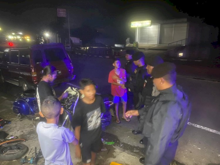 Unit Turjawali Sat Samapta Polres Manggarai Gelar Patroli Perintis Presisi Jaga Kamtibmas Malam Hari