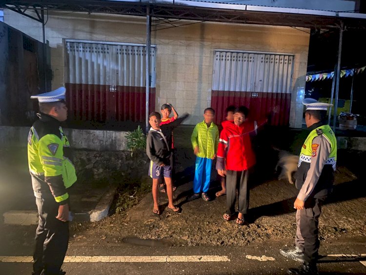 Patroli Malam Antisipasi Balap Liar dan Parkir Liar di Wilayah Hukum Polres Manggarai