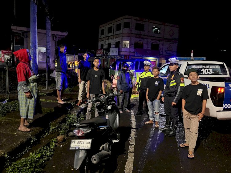 Patroli Malam Polres Manggarai Antisipasi Balap Liar dan Parkir Liar