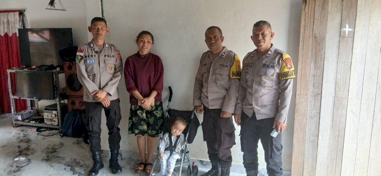 PEDULI KASIH  POLRES MANGGARAI SALURKAN BANTUAN DANA PENGOBATAN KEPADA ANAK PENDERITA HIDROSEFALUS