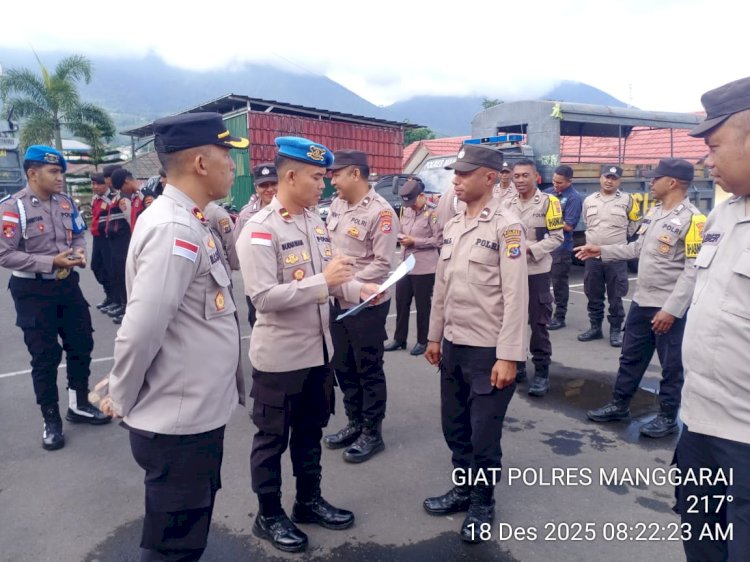 CEGAH TERJADINYA PELANGGARAN , SIPROPAM POLRES MANGGARAI  LAKSANAKAN  GIAT OPERASI PENEGAKKAN KETERTIBAN DAN  DISIPLIN .
