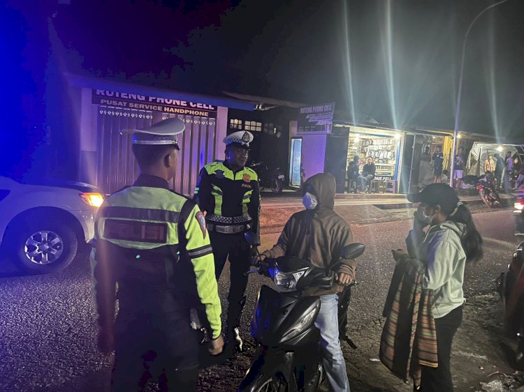 Patroli Malam Antisipasi Balap Liar dan Parkir Liar di Wilayah Hukum Polres Manggarai
