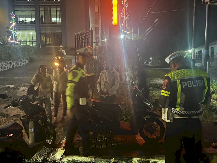 Patroli Malam Antisipasi Balap Liar dan Parkir Liar di Wilayah Hukum Polres Manggarai