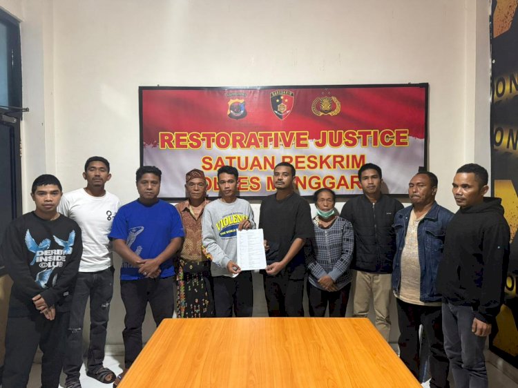 Polres Manggarai Terapkan Restorative Justice dalam Penyelesaian Perkara Penganiayaan korban  Claudius Aprilianus  Sot.