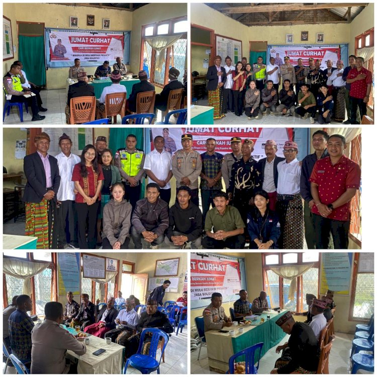 POLRES MANGGARAI KONSISTEN SERAP ASPIRASI MASYARAKAT SECARA HUMANIS MELALUI KEGIATAN JUMAT CURHAT