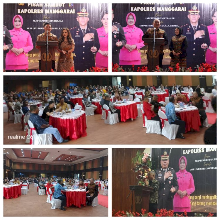 Datang Membawa Harapan, Pergi Meninggalkan Kenangan Acara Pisah Sambut Kapolres Manggarai  sarat dengan   kesan dan  pesan .