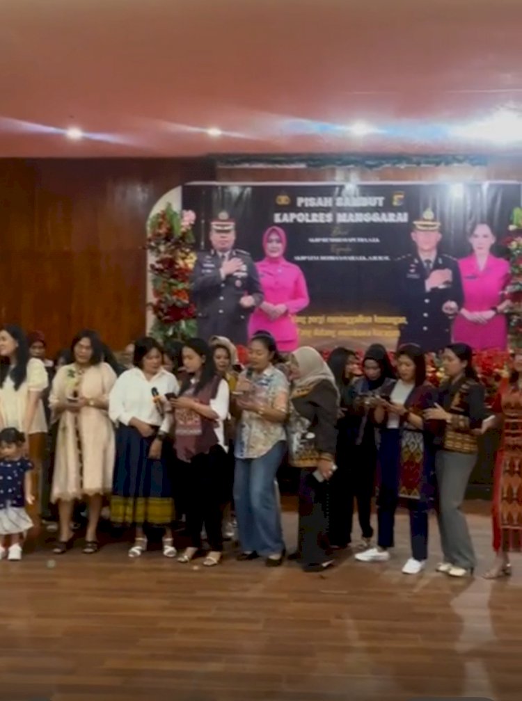 Bhayangkari Senandungkan Lagu “Kemesraan”, dan  lagu Kala Cinta  mengoda Antar Kepergian dan Sambut Kedatangan Ketua Bhayangkari Cabang Manggarai