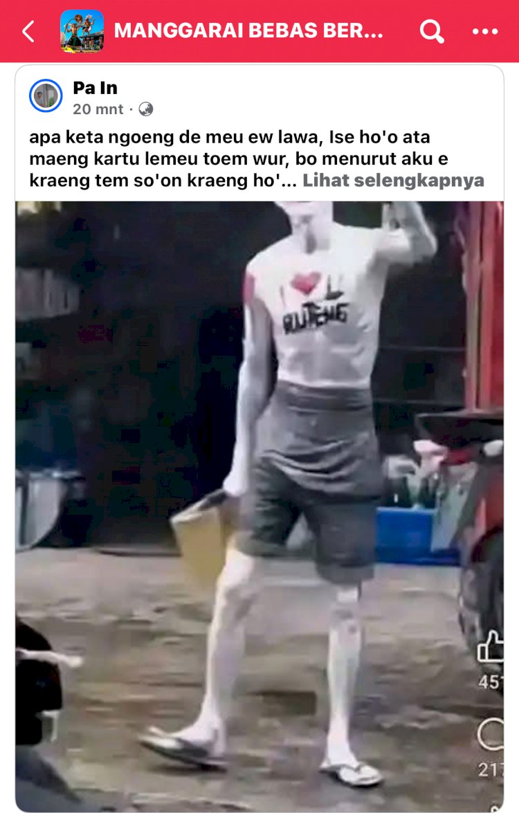 Viral Manusia Silver di Media Sosial, Sat Binmas Polres Manggarai Lakukan Langkah Preemtif Edukatif