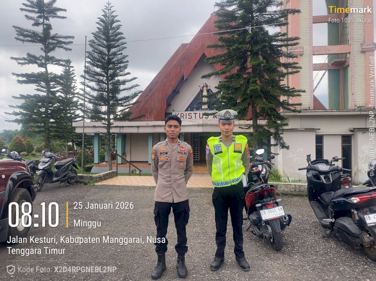 Kapolres Manggarai Tegaskan Komitmen Jaga Keamanan Ibadah Minggu di Kota Ruteng