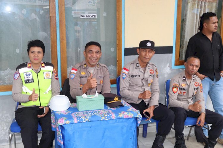 Polres Manggarai Amankan Kunjungan Gubernur NTT pada Launching NTT Mart di Kabupaten Manggarai
