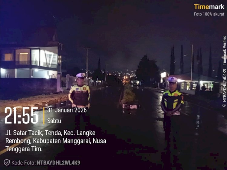 Polres Manggarai Gelar Patroli Malam Antisipasi Balap Liar dan Laka Lantas